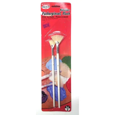 Meyco 14244 - Fächer-Pinsel, flach, 2 Stück