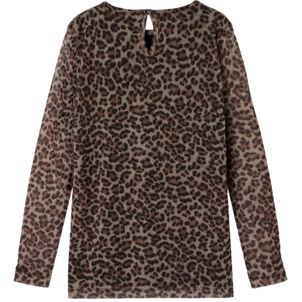 Køb Name It Black Animal Silje Slim Bluse