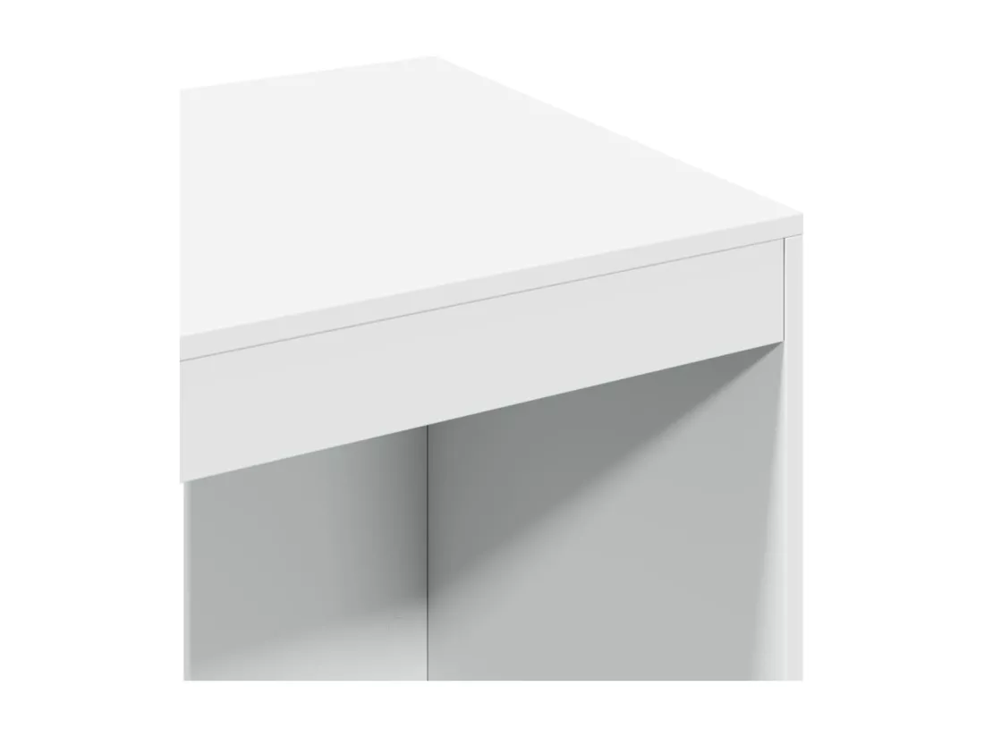 Bureau blanc 103,5x56,5x94 cm bois d'ingénierie