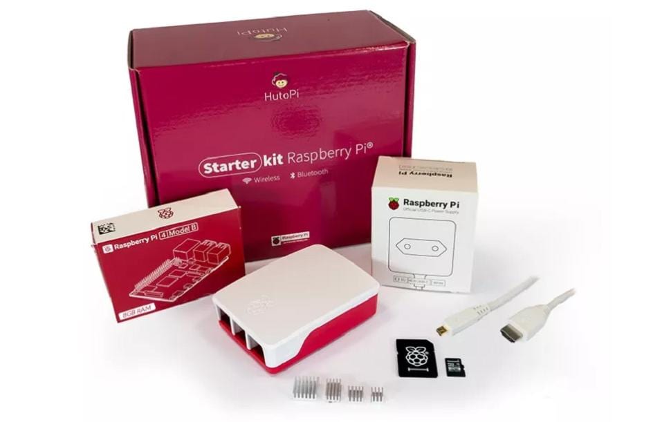 Starter Kit Raspberry Pi 4 4 GB<br>Raspberry Pi4 Starter Set mit 32 GB SD-Karte, Gehäuse und Netzteil
