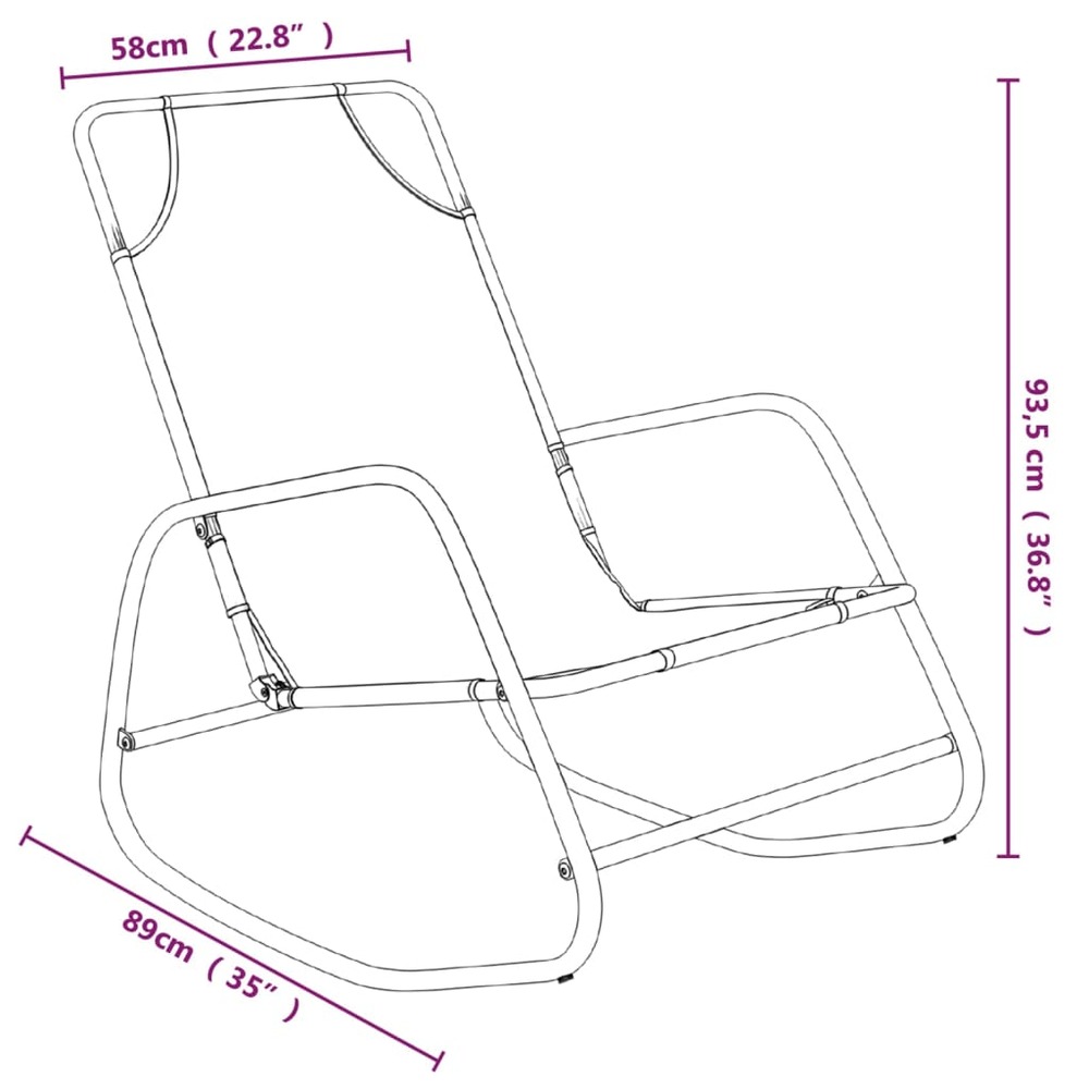 Transat chaise longue bain de soleil lit de jardin terrasse meuble d'extérieur à bascule acier et textilène crème