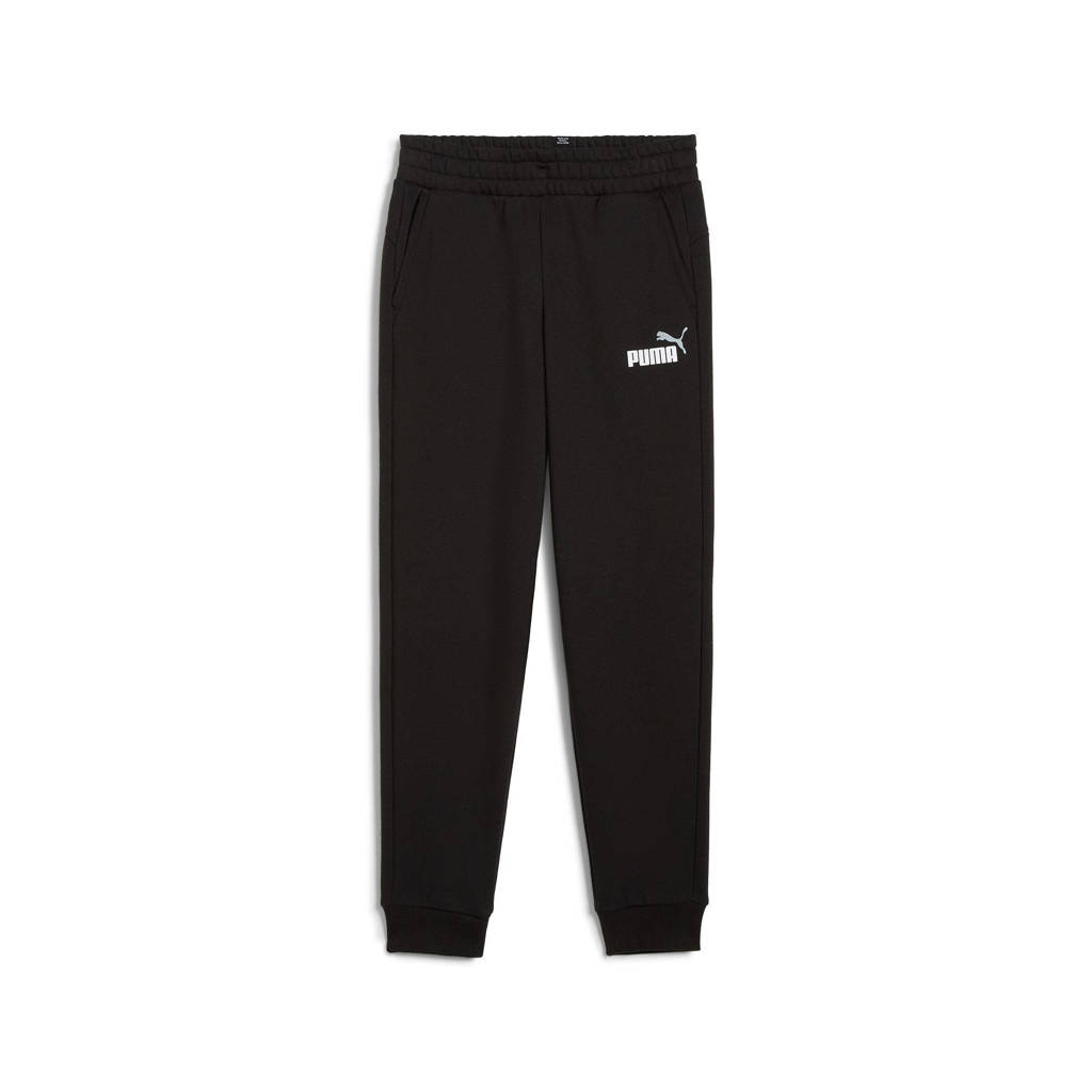 Puma gemêleerde regular fit joggingbroek zwart/wit
