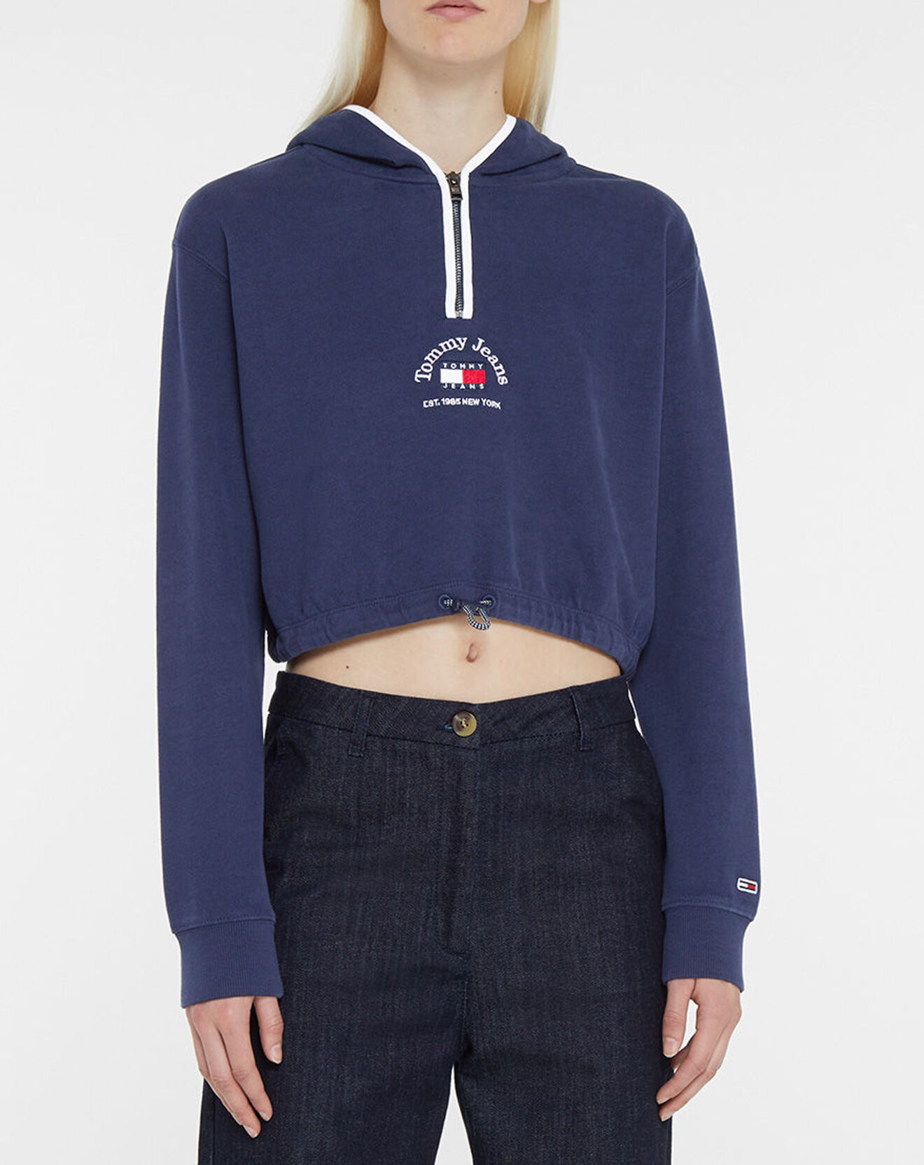 Tommy Jeans Sweat Crop bleu marine