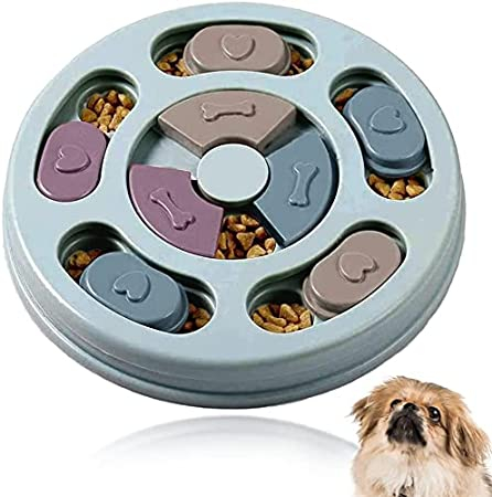 Haustier Futter Puzzle Spielzeug Leckerli Spender für Hunde / Katzen - Blau
