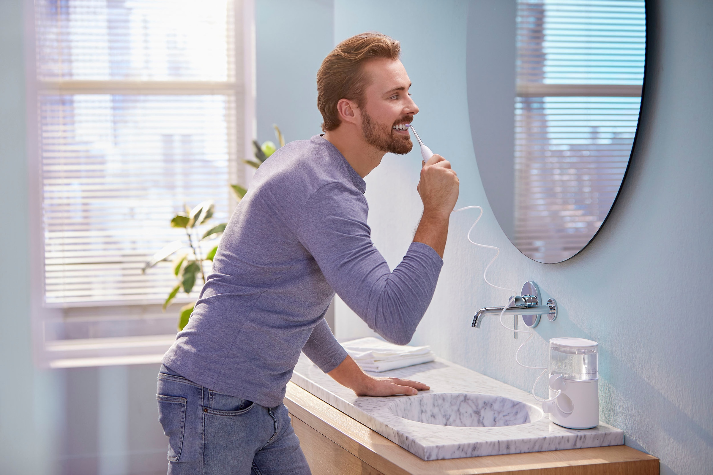 Philips Sonicare Zahnzwischenraum-Reiniger »Power Flosser 3000 HX3711/20« 2 Stk. Aufsätze mit Quad Stream-Technologie, 2 Reinigungsmodi, 10 Intensitätsstufen