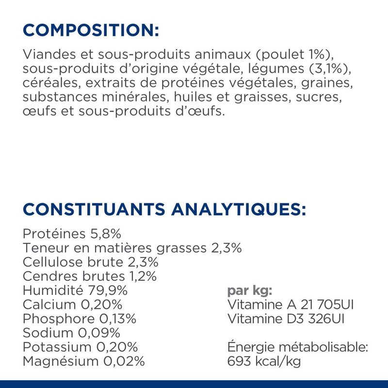Hill's Prescription Diet Metabolic Mijoté poulet, légumes