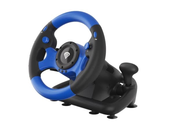 GENESIS Seaborg 350, Ratt + pedaler, Nintendo Switch, PC, PlayStation 4, Playstation 3, Xbox 360, Xbox One, Xbox Series S, Xbox Series X, 180°, Koble