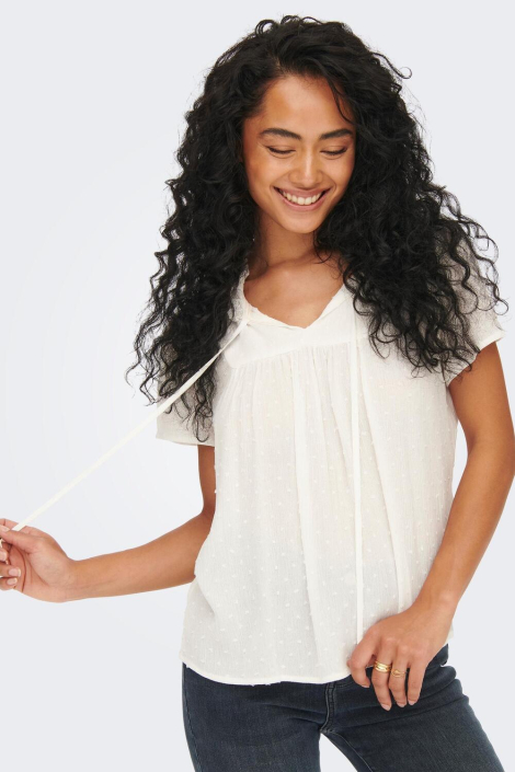 Jacqueline de Yong witte dames t-shirt