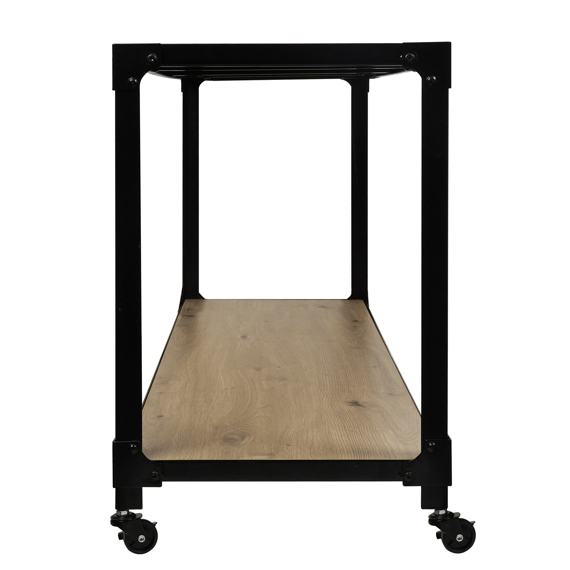 Lowboard - Artisan Eiche - schwarz - rollbar