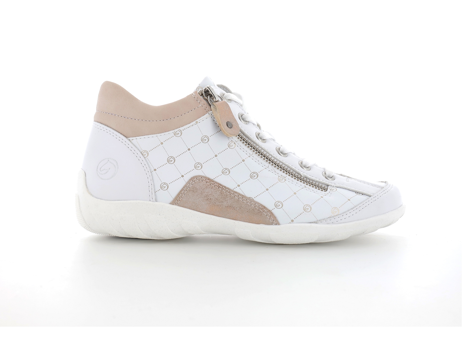 Remonte-R3496 Cuir Blanc Beige