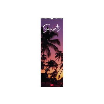 Legami - Calendrier mensuel 2024 - 16 x 49 cm - couchers de soleil