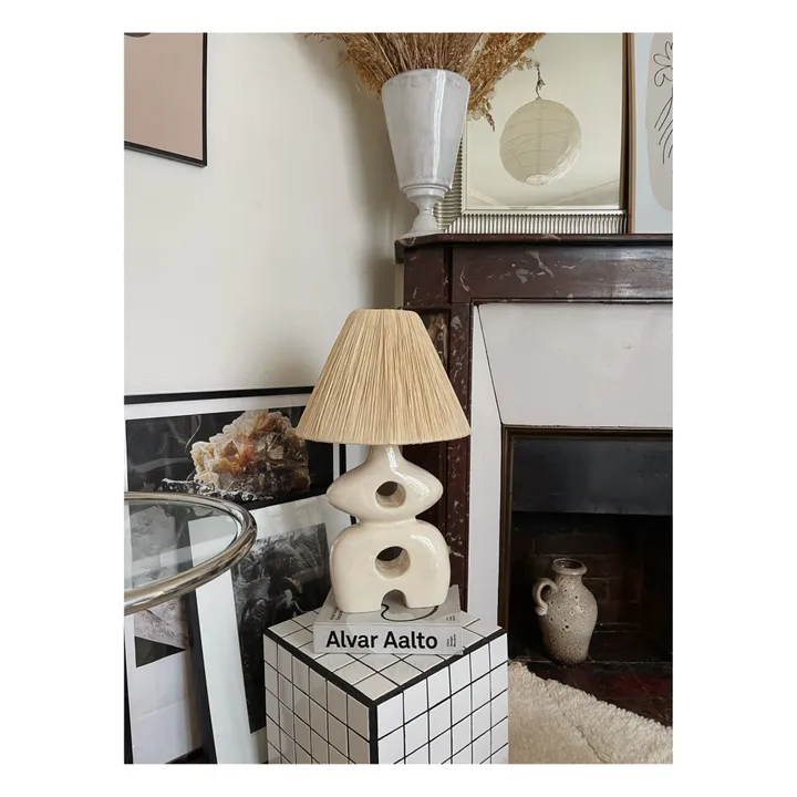 Beldy Lampe à poser en céramique Uranie | Blanc
