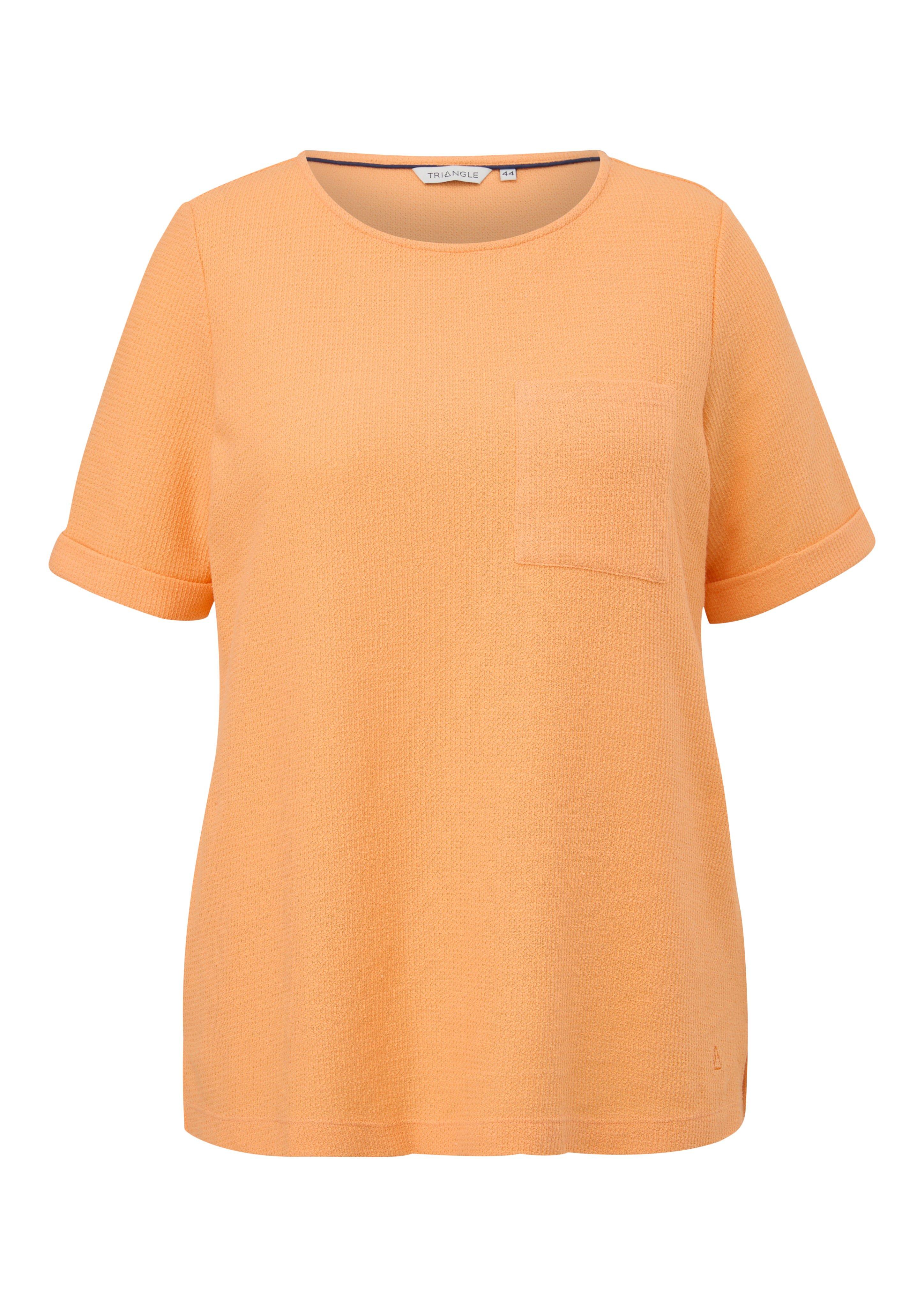 Shirt aus Waffelpiqué, mit Brusttasche