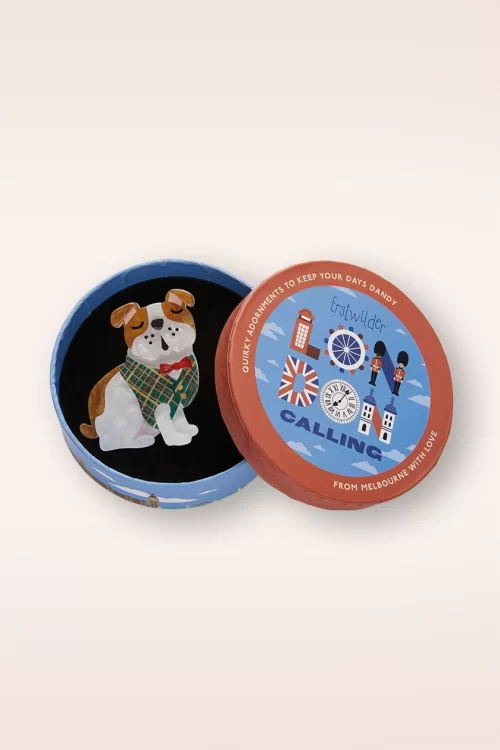 Erstwilder Barney the British Bulldog broche