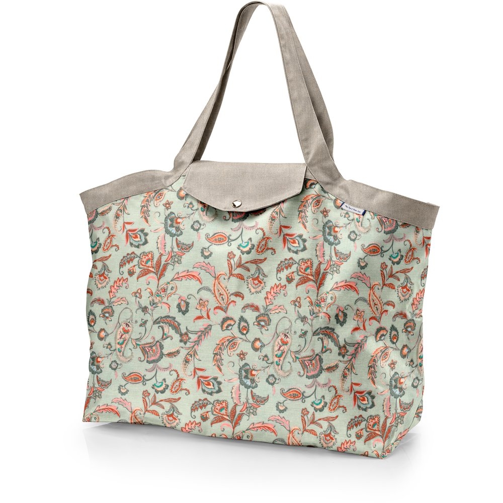 Grand Sac Cabas En Tissu Vert Bohème