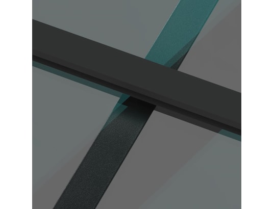 VIDAXL - Porte verre Porte coulissante noir 76x205 cm verre trempé aluminium