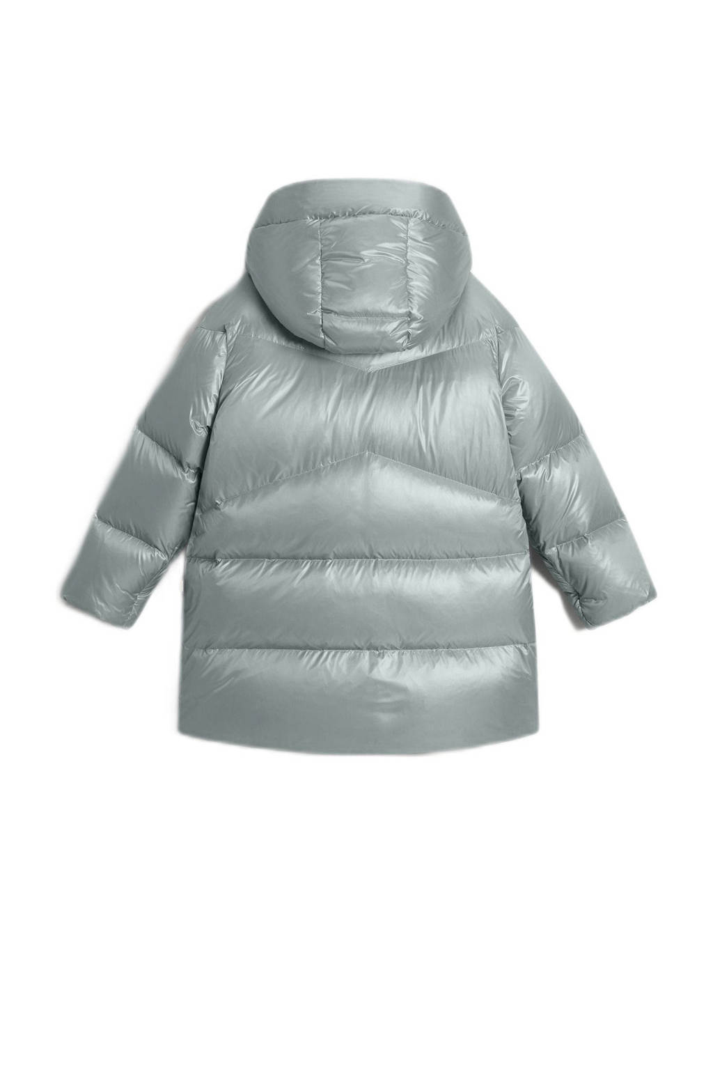 Woolrich gewatteerde winterjas lichtblauw