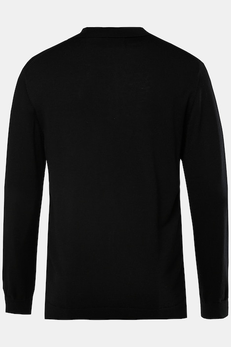 JP 1880 Strick-Poloshirt FLEXNAMIC®, Langarm, Merino-Mix, bis 7 XL