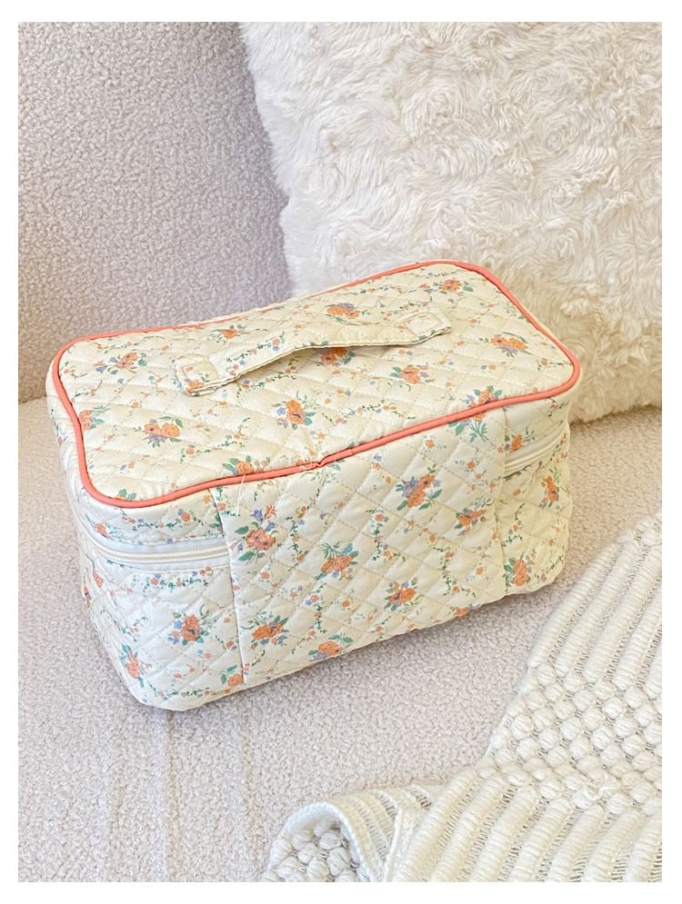 TangTangBags - Gewatteerde etui met bloemenmotief / make-uptas / set (verschillende ontwerpen)