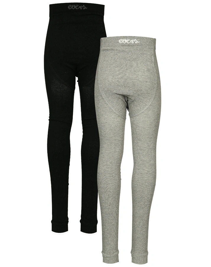 Leggings UNI BASIC 2er-Pack in schwarz/grau