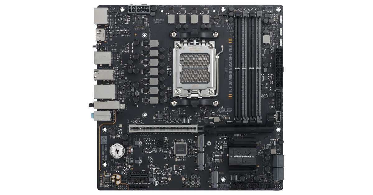 ASUSTUF Gaming B850M-E WIFI socket AM5 moederbord  (2.5 GbE-LAN, Wi-Fi 6E, BT, Sound, µATX)