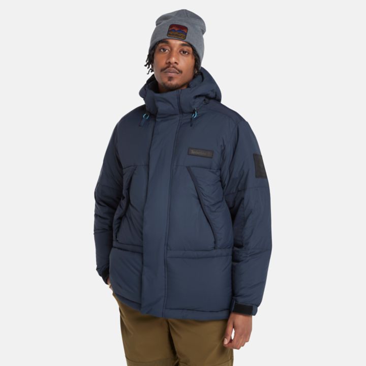 Casaco puffer masculino azul marinho