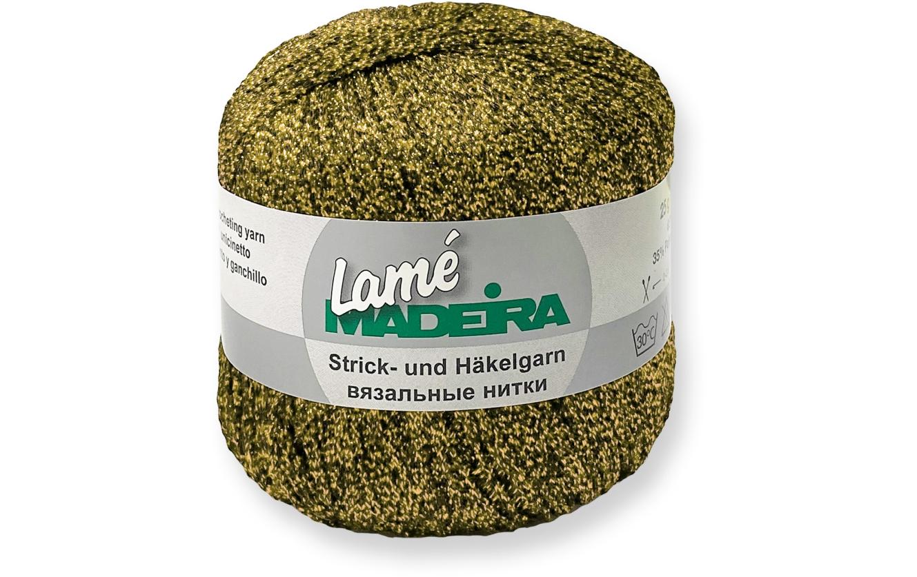Häkel- und Strickgarn Lamé 25 g, 175 m, GoldWeiches Garn mit hohem Anteil an Viskose
