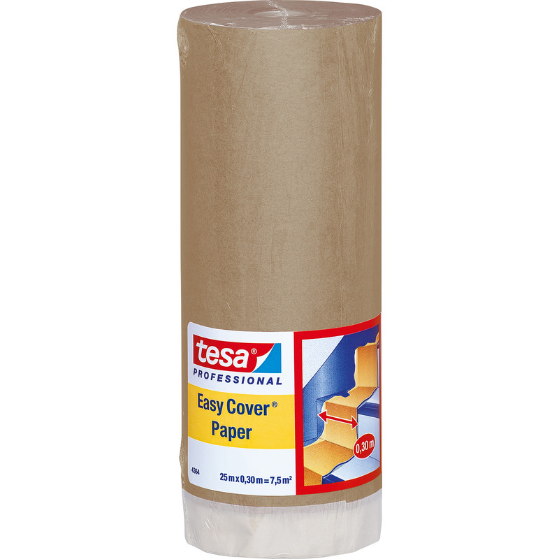 Tesa Easy Cover® PRO papier masker met afplaktape 300mmx25m