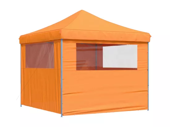 Tente de réception pliable escamotable avec 4 parois latérales