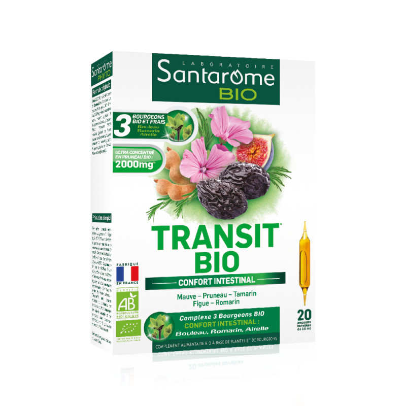 Transit bio, confort intestinal - 20 ampoules buvables de 10ml