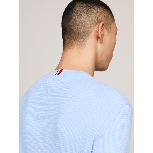 Tommy Hilfiger Refined Structure Crew Neck Pullover, Vessel Blue, L