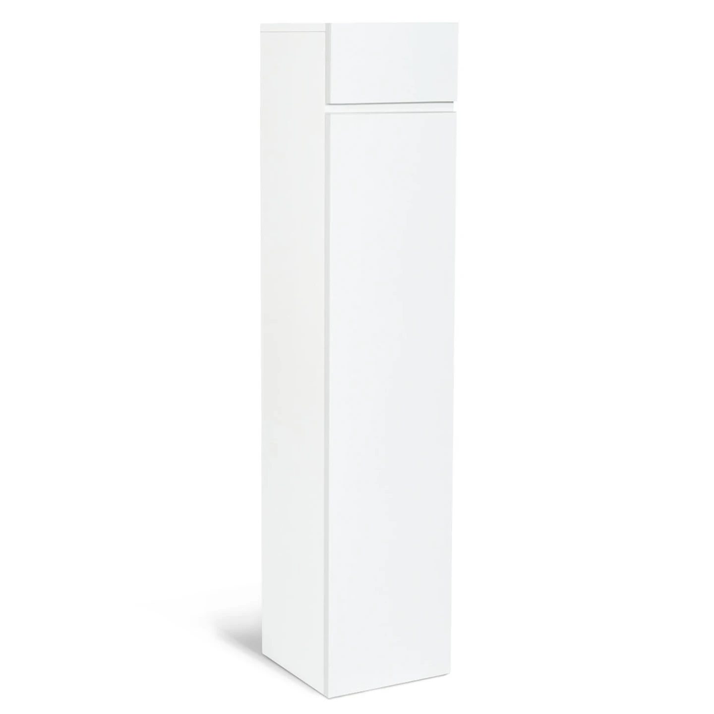 Meuble colonne salle de bain suspendu blanc LILA