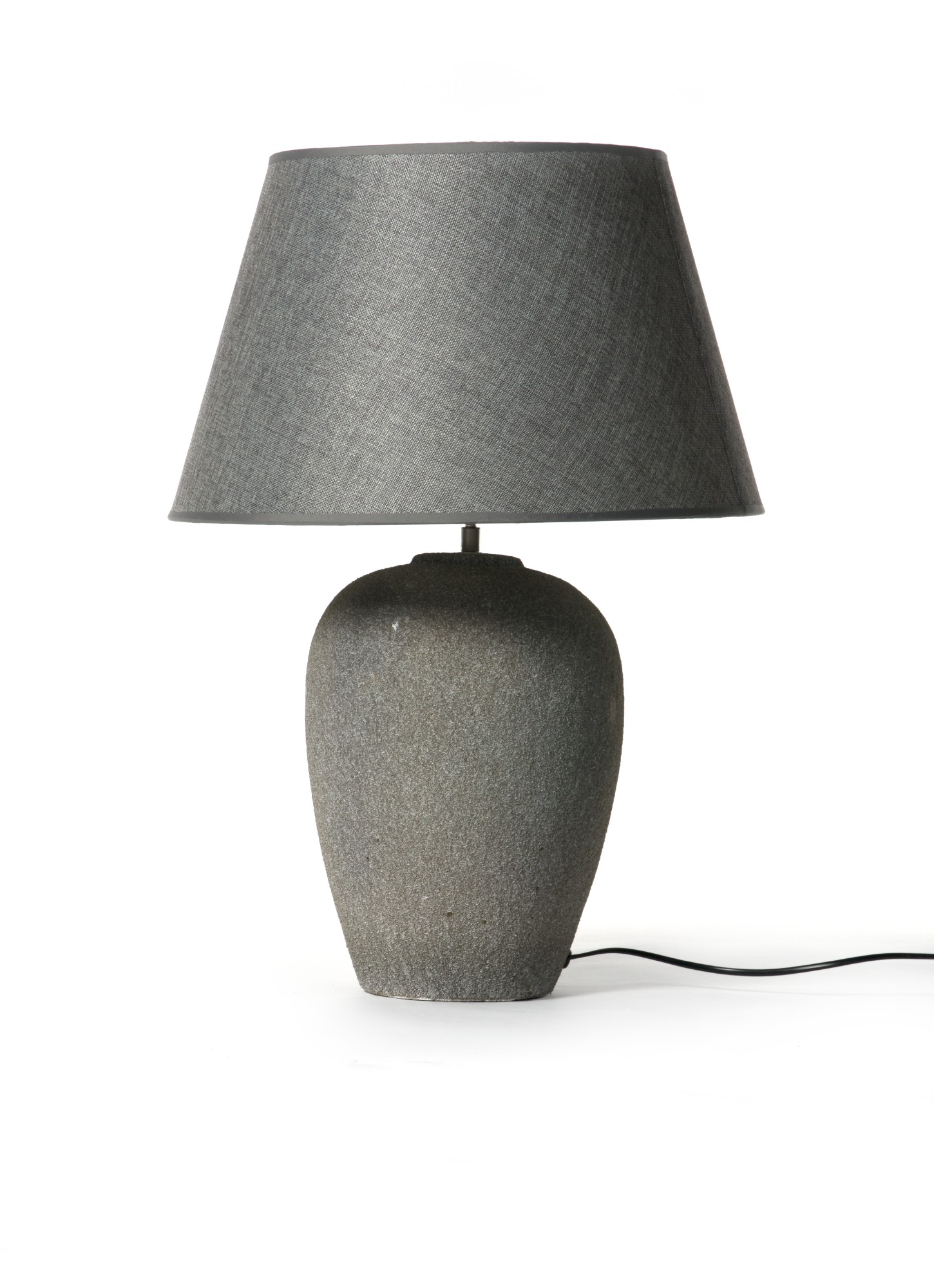 Tischlampe 'Donstedt', grau, Ø 45 cm, H 64 cm von fischer's lagerhaus