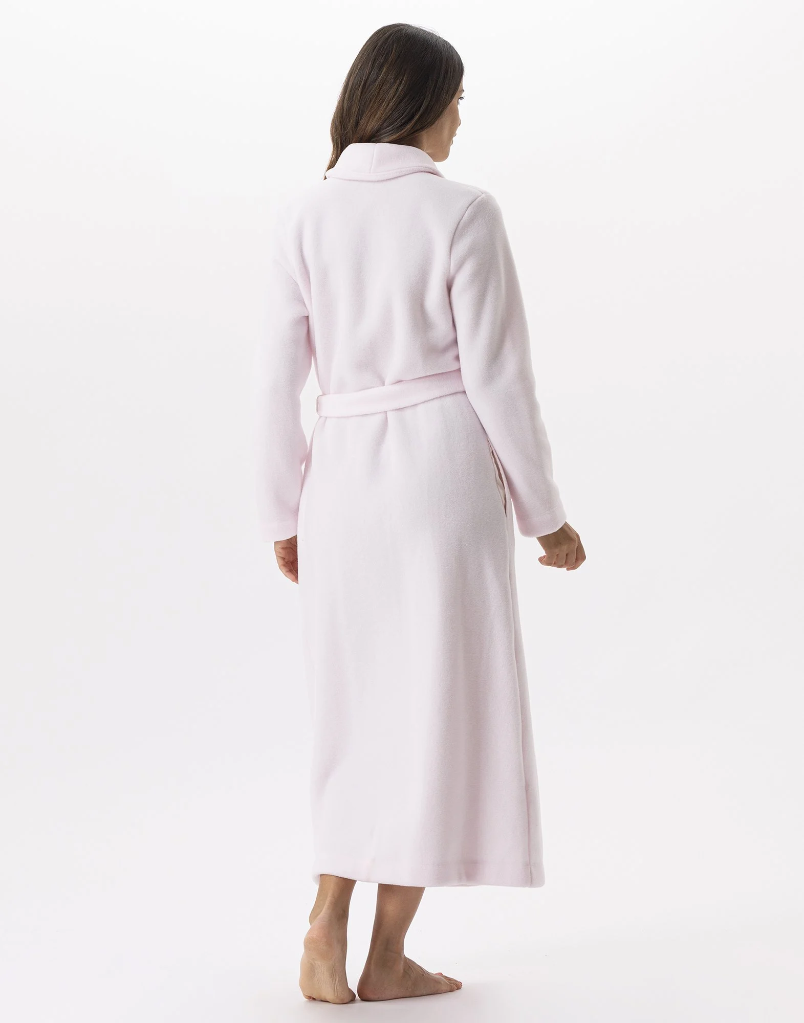 ESSENTIEL H62A - Peignoir long en polaire | Rose