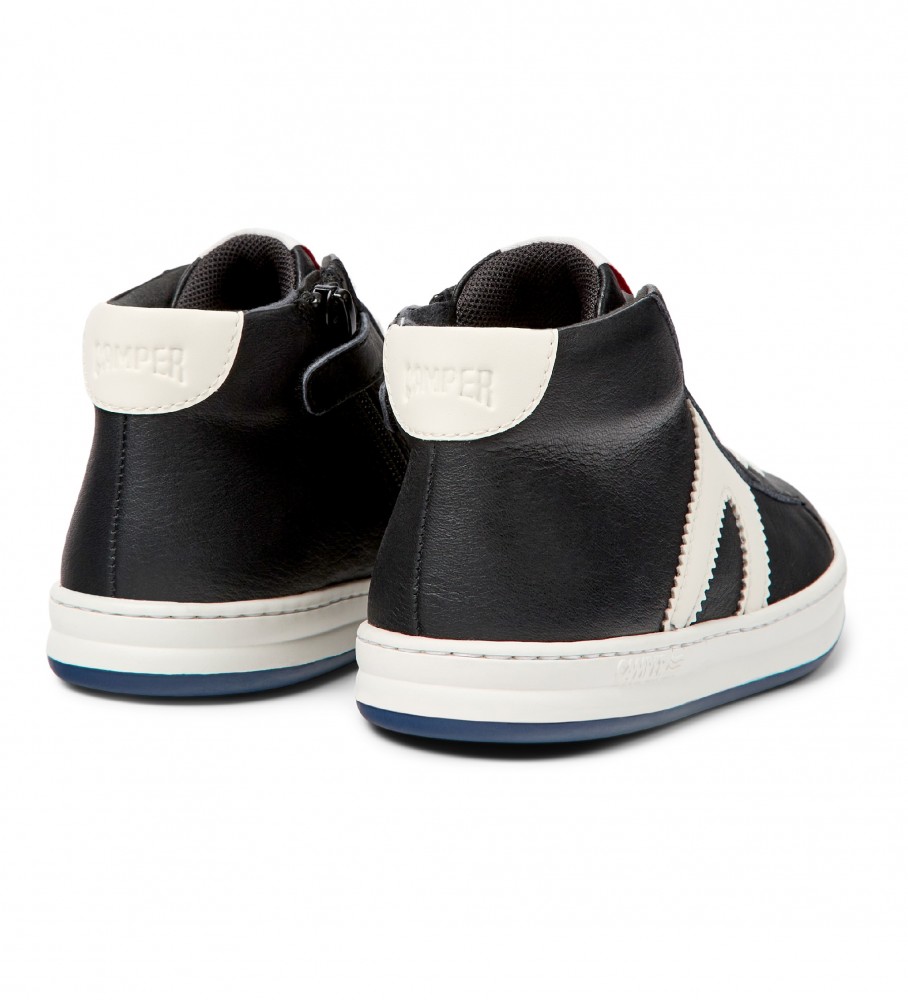 Tênis Camper Runner Four de couro, preto