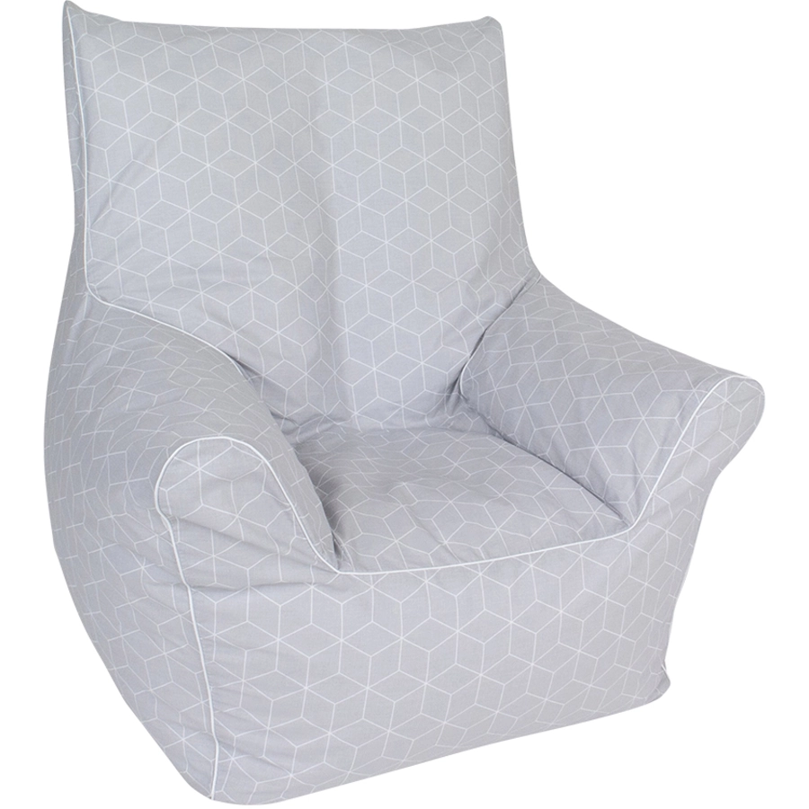knorr toys® Kindersitzsack Junior - Geo cube grey grau
