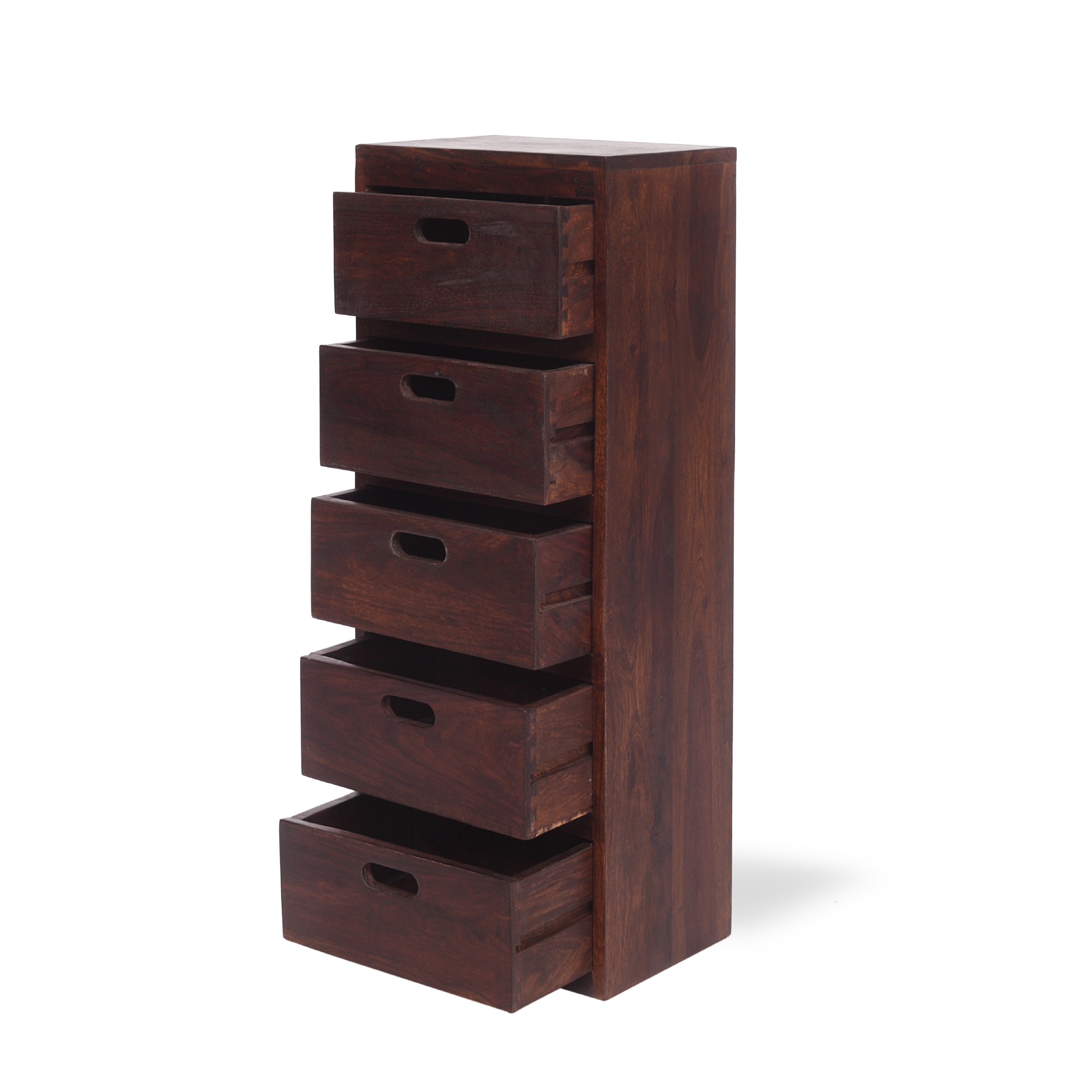 Schubladenschrank, braun, T 24 cm, B 36 cm, H 87 cm von fischer's lagerhaus