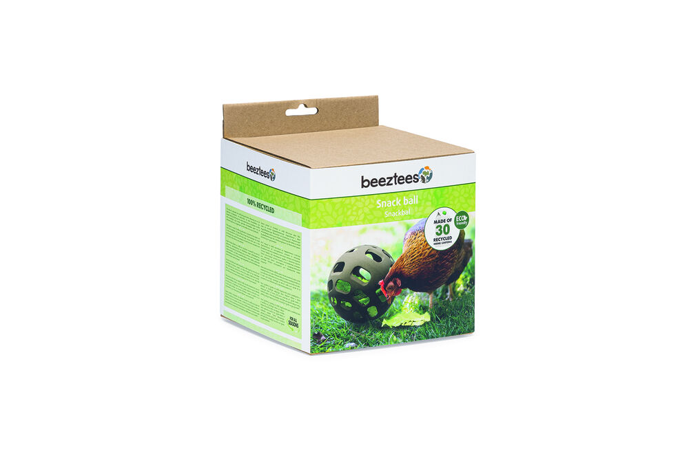 Beeztees Snackbal - Kippenvoerbak - Grijs Groen - 15x15x15 cm