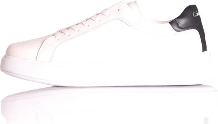 CK Calvin Klein Sneakers van leer met contrastgarnering model 'LACE UP'