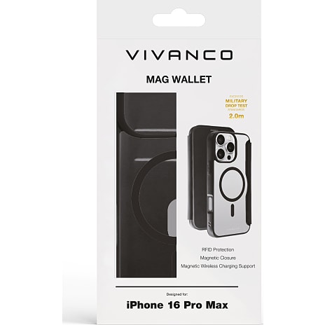 Vivanco iPhone 16 Pro Max wallet - sort