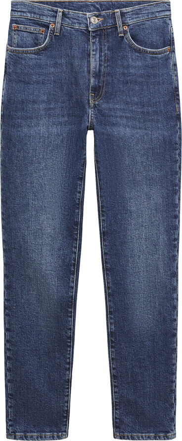 MANGO Slim cropped jeans Open blue