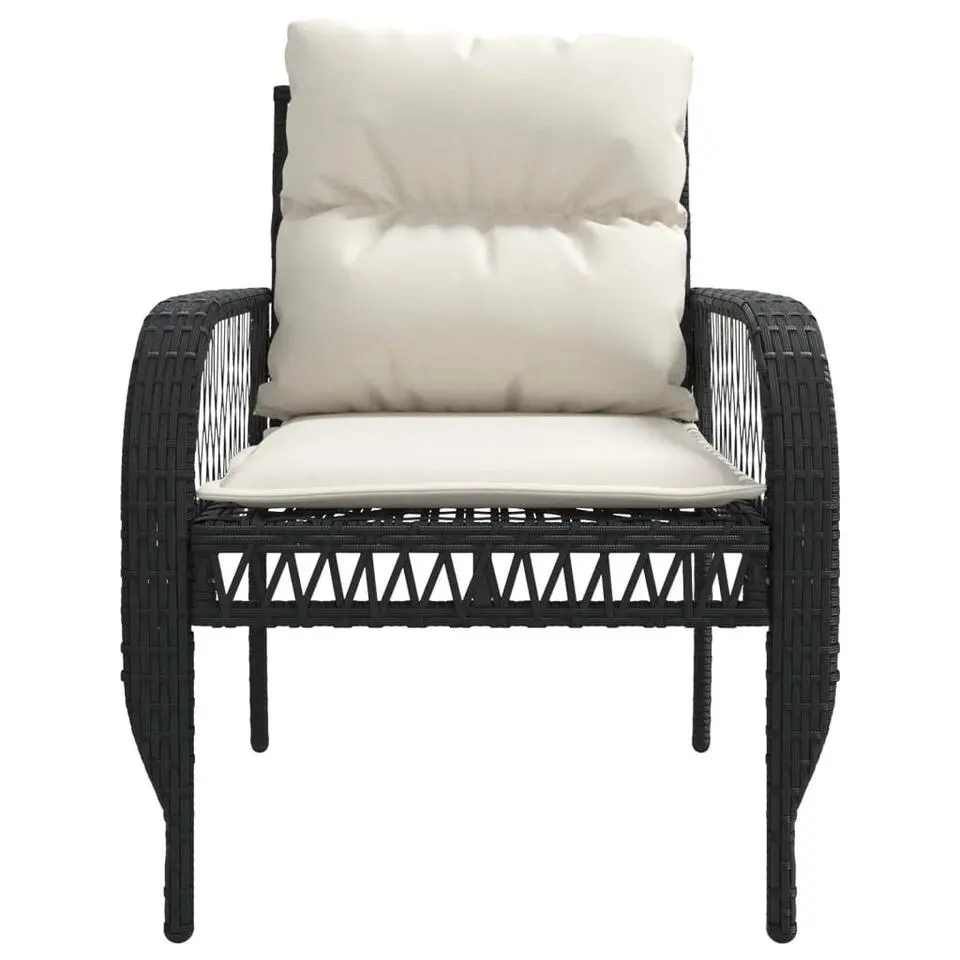 vidaXL - Loungeset - Zwart - Poly rattan