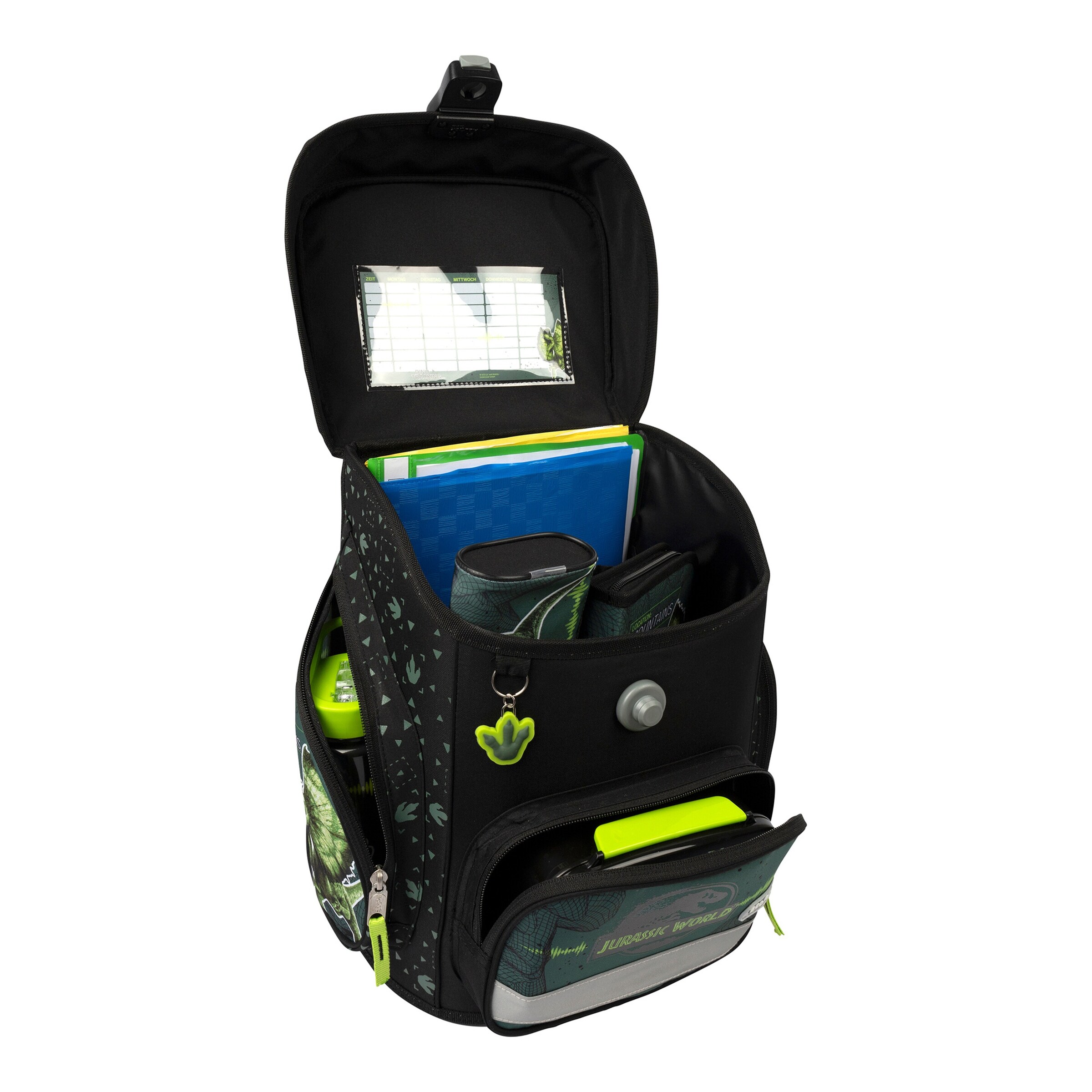 Scooli Schulranzen Set EasyFit, 5-teilig dunkelgrün - Jurassic World