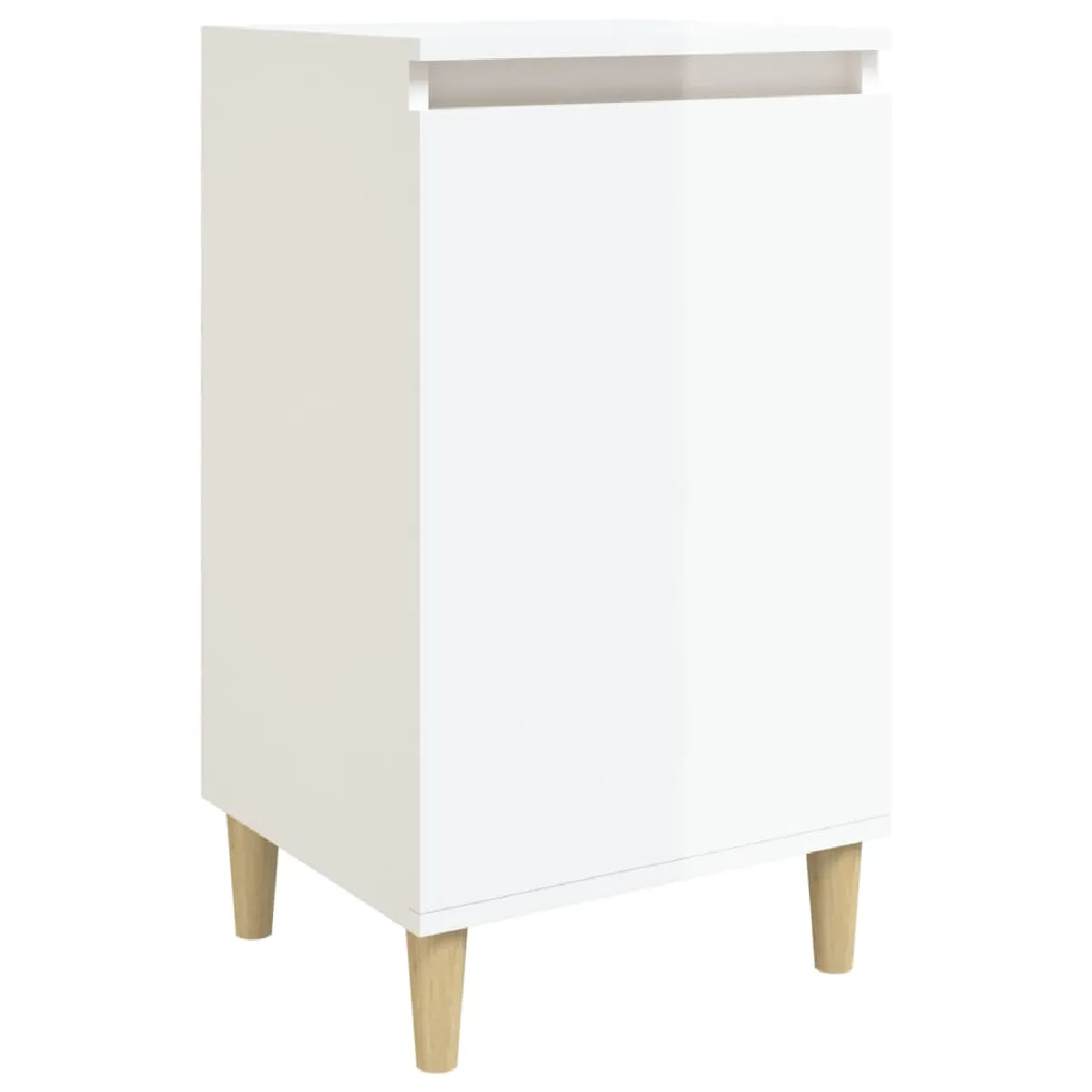 vidaXL Table de chevet blanc brillant 40x35x70 cm