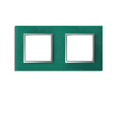 Plaque de fintion double Colours Kalya verre turquoise