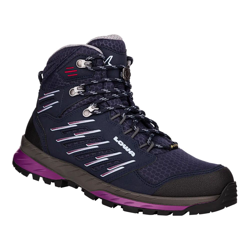 Lowa TREK EVO GTX MID - Chaussures randonné Femme navy/berry