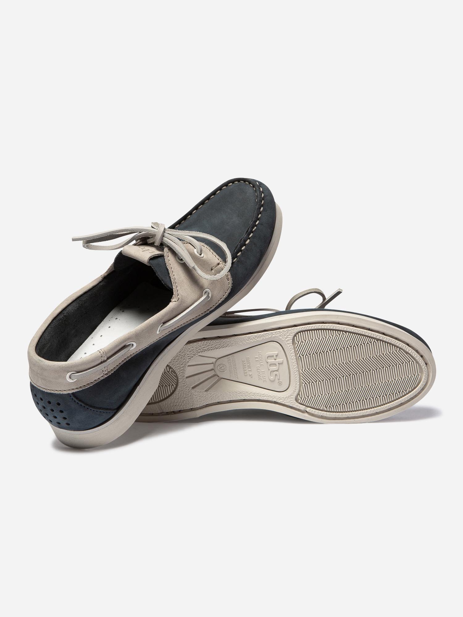 Chaussures Bateau Femme Cuir Marine