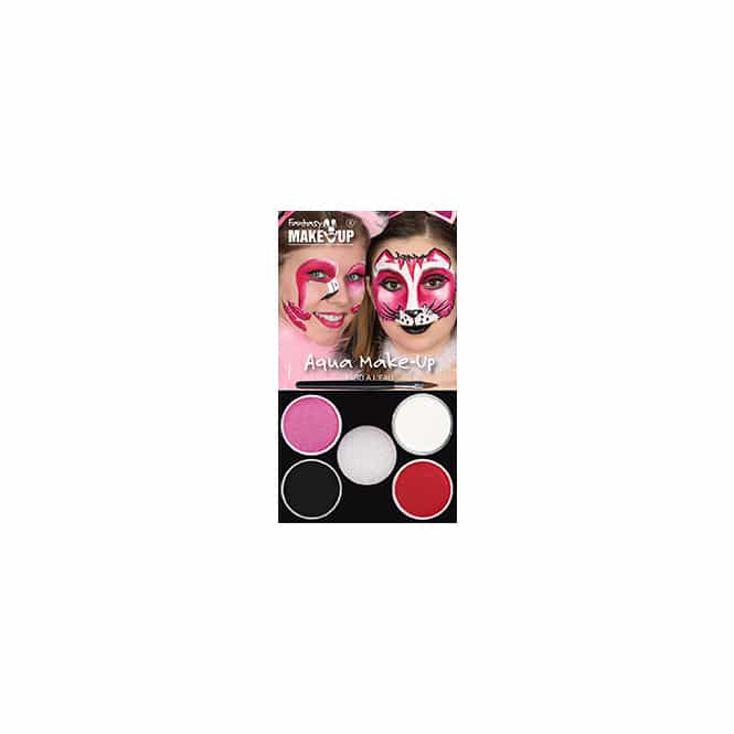 Schminkset - Fantasy Aqua Make-Up - 6-teilig - Flamingo oder Katze