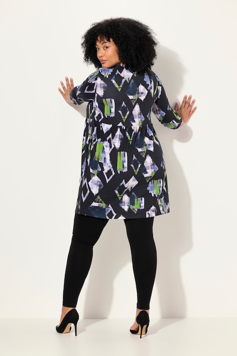 Longshirt, A-Linie, Carree-Ausschnitt, 3/4-Arm