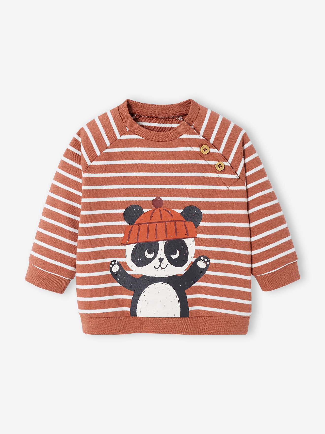 Blusa de moletom listrada para bebê, listras azuis